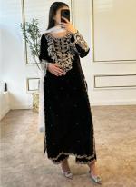 Georgette Black Eid Wear Embroidery Work Pakistani Suit